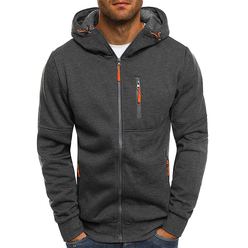 Daniel™ - Heren hoodie | Capuchon met rits en fleece