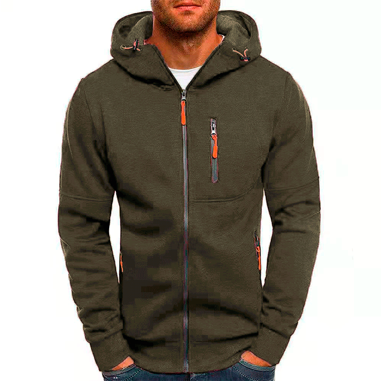 Daniel™ - Heren hoodie | Capuchon met rits en fleece