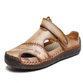 LeatherSandals™ - Zacht Lederen Heren Ademend Buitensandalen