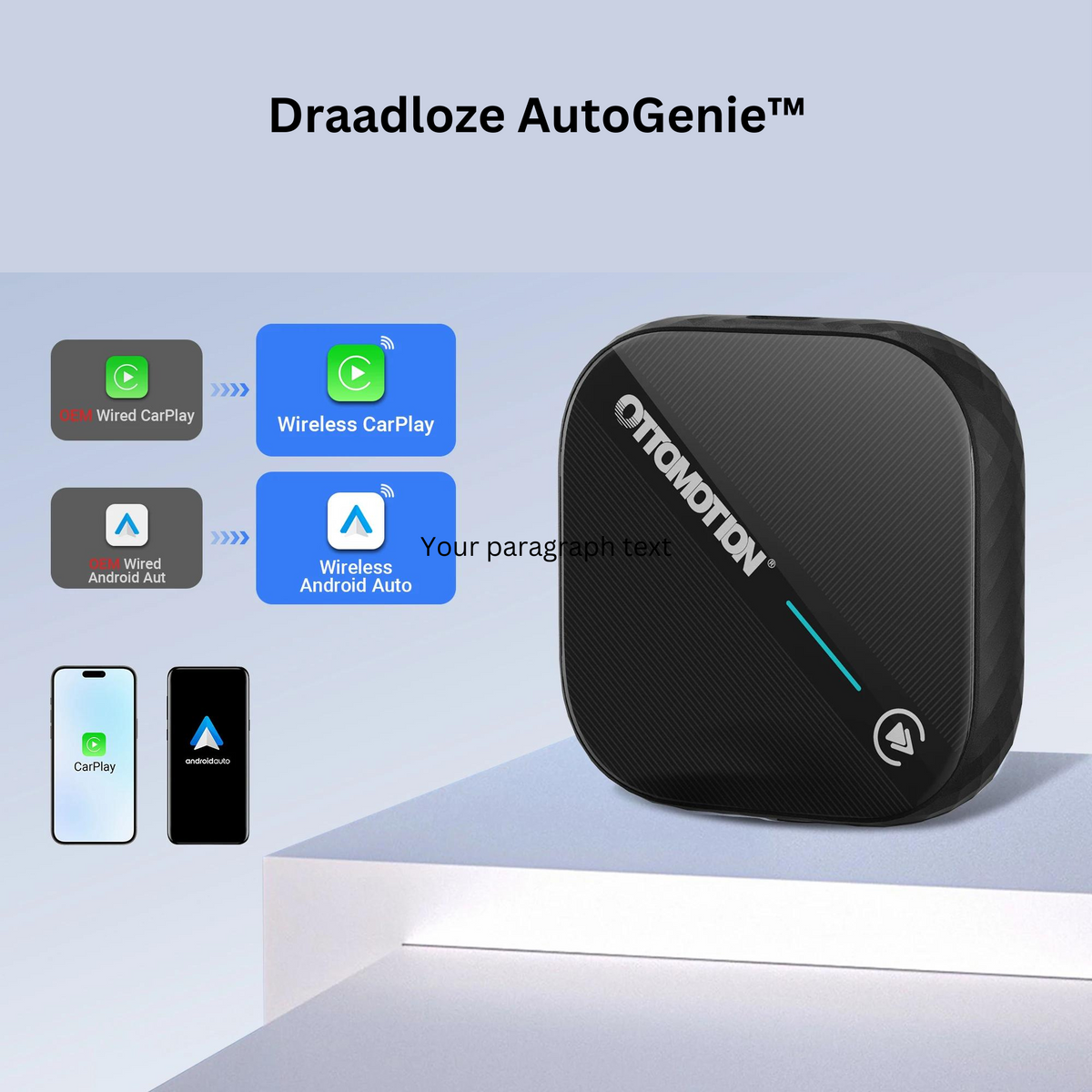 Draadloze AutoGenie™ - Draadloze Adapter voor in de Auto