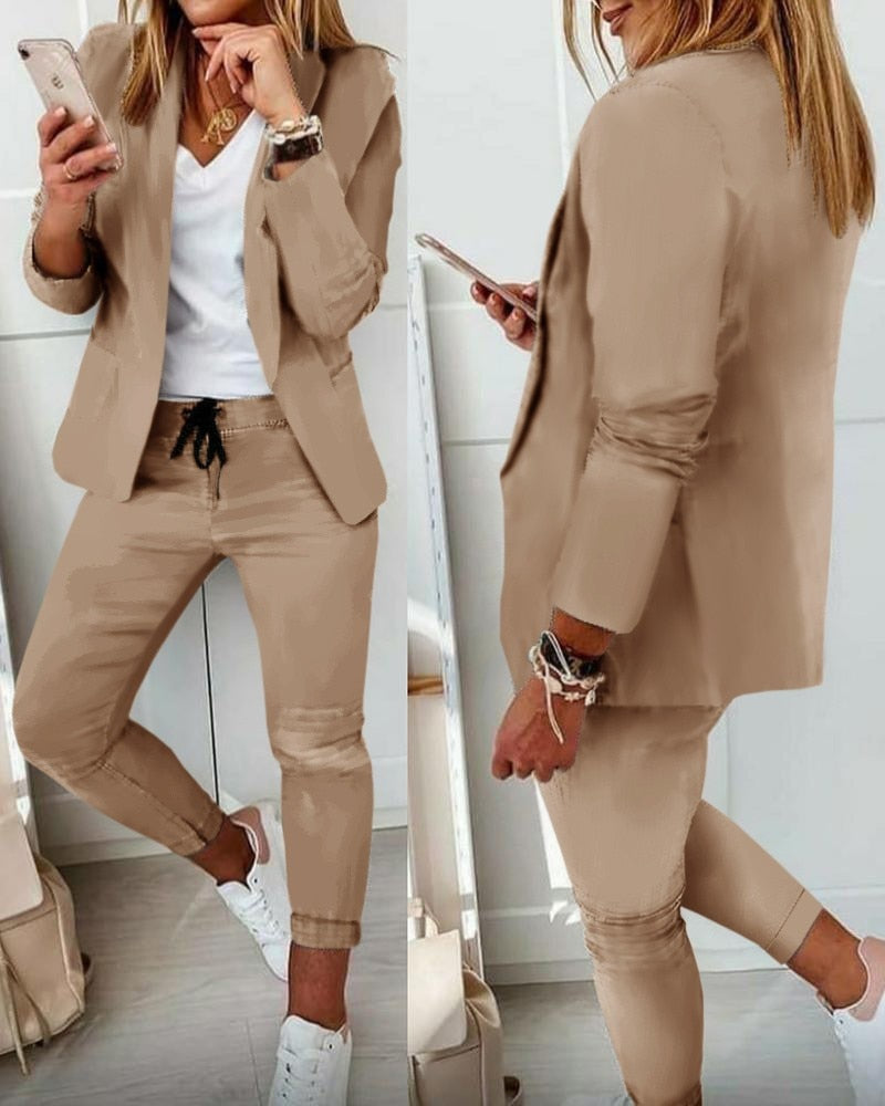 Xyla™ - Elegante tweedelige blazer set