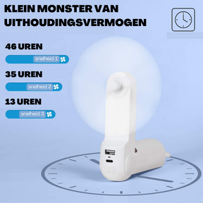 Draadloze Ventilator & Powerbank - Altijd Koel en Opgeladen!