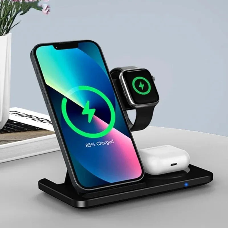 PowerHub ProCharge Station™ - Draadloze Oplader voor iPhone, Apple Watch & AirPods