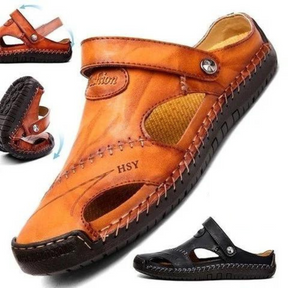 LeatherSandals™ - Zacht Lederen Heren Ademend Buitensandalen